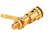 Гнездо BANANA 31mm (шток 8mm) Gold -черное-